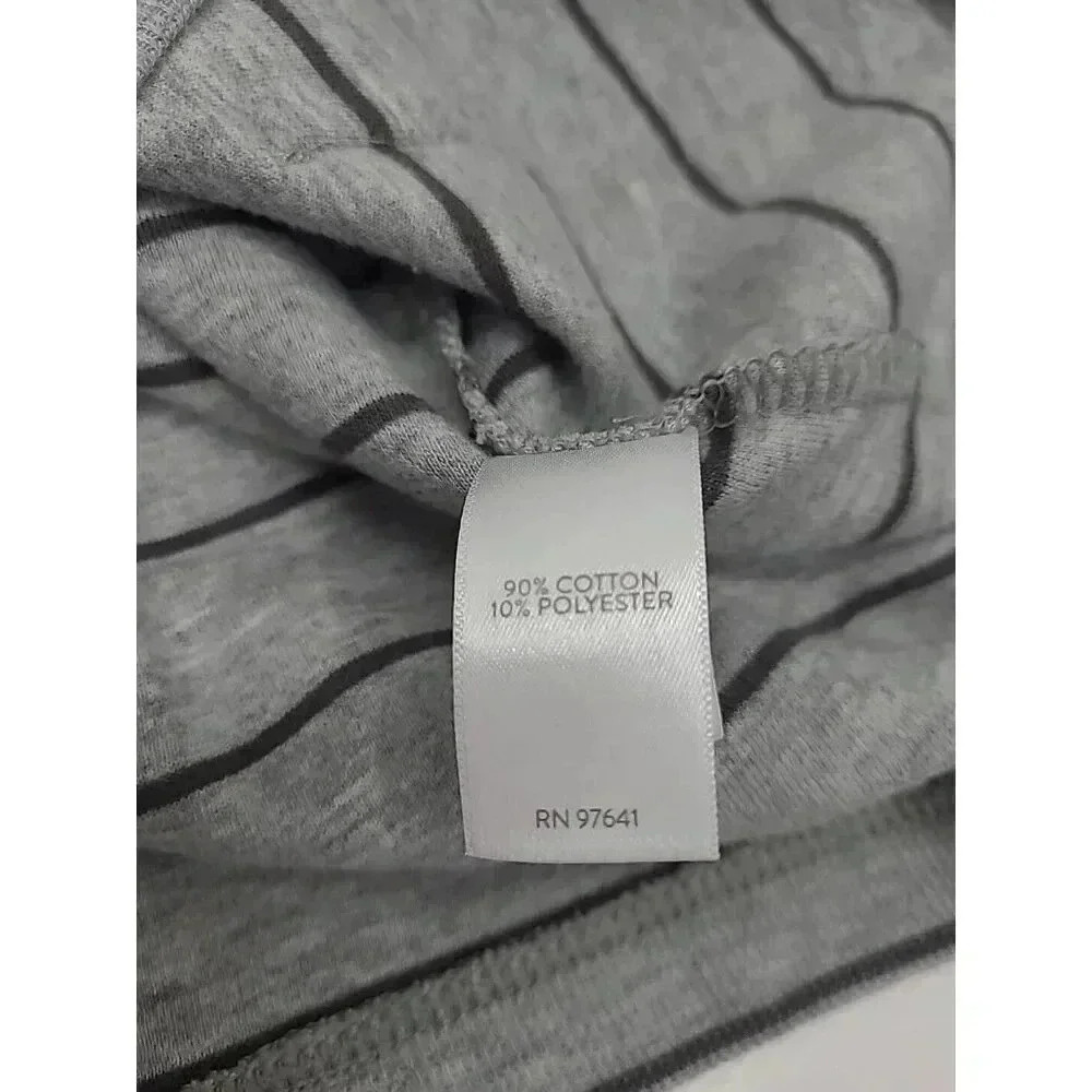 J. Jill Tunic Shirt Women's Size Small Grey Stripes V Neck Pockets Soft Waffle - Picture 6 of 7